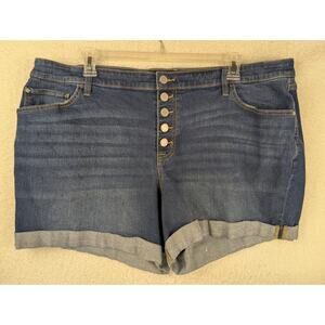 EVRI Womens Jean Shorts Size 22W Stretch Cuffed